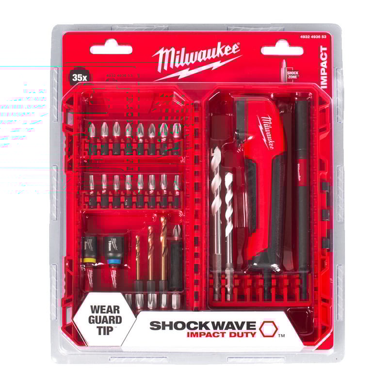 Milwaukee Shockwave Impact Screwdriver Bit Set - 35pc - 4932493653