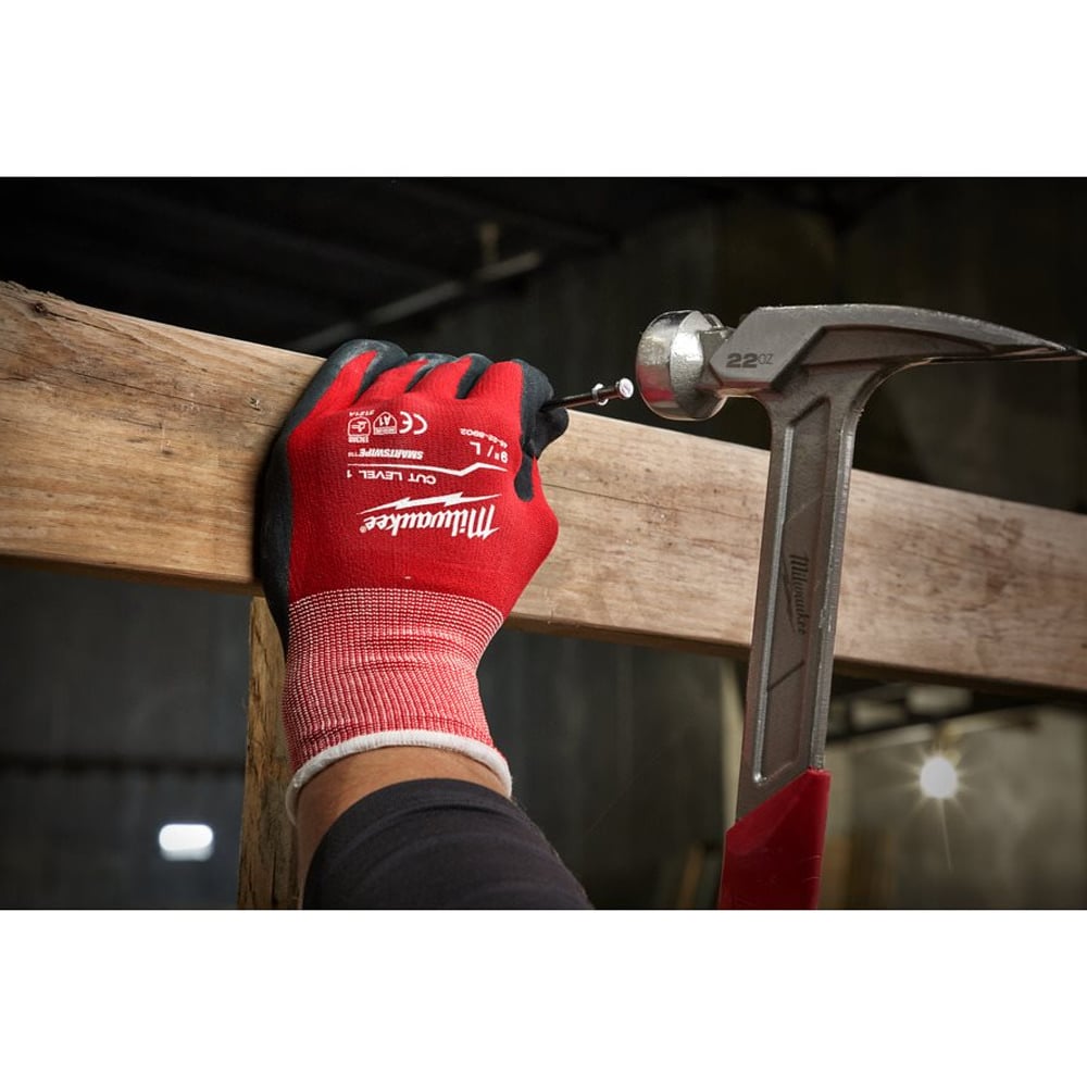 Milwaukee Cut Resistant Level 1 Dipped Gloves - 4932471416 - Milwaukee Tools UK - Trade Counter Direct
