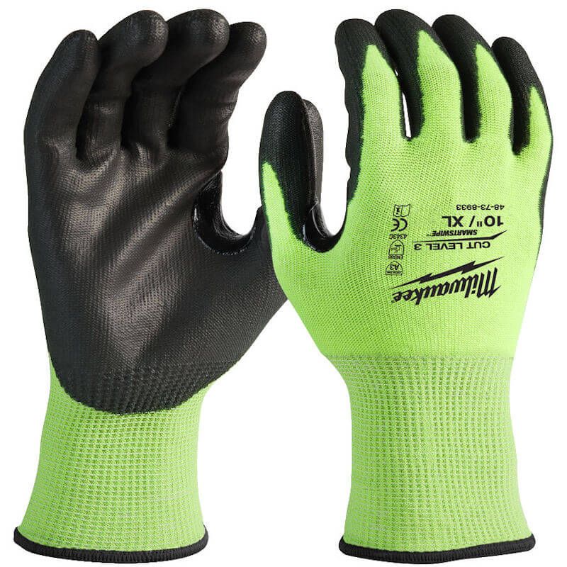 Milwaukee Hi - Vis Cut Level 3 Gloves - 4932478131 - Milwaukee Tools UK - Trade Counter Direct