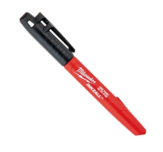 Milwaukee INKZALL Jobsite Fine Point Markers - 48223100 - Pack of 20 - 48223100-20 - Milwaukee Tools UK - Trade Counter Direct