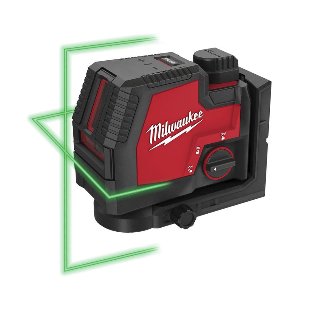 Milwaukee L4CLL - 301C USB Rechargeable Green Cross Line Laser Level - L4CLL-301C - Milwaukee Tools UK - Trade Counter Direct
