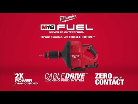 Milwaukee M12BDC8 - 0 Drain Cleaning Snake - Bare Unit - Drain Snake - M12BDC8-0 - Milwaukee Tools UK - Trade Counter Direct