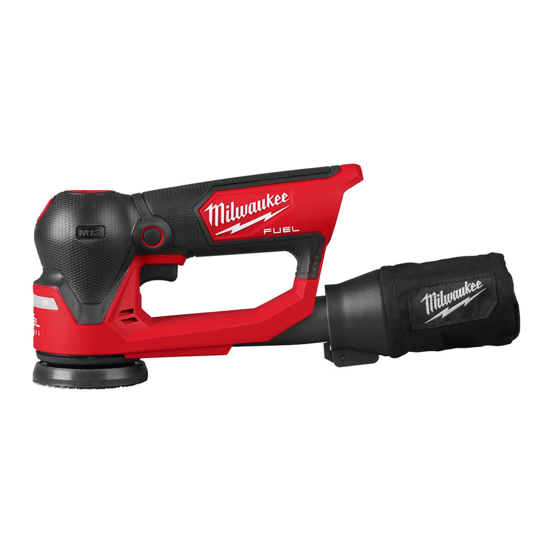 Milwaukee M12FSDR75 - 0B 12v Fuel 75mm Random Orbital Sander With Bag - M12FSDR75-0B - Milwaukee Tools UK - Trade Counter Direct
