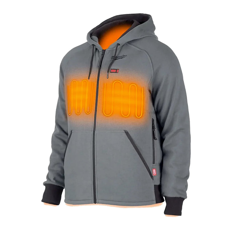 Milwaukee M12HHGREY4 Gen 4 Grey Heated Hoodie - 4932480066 - Milwaukee Tools UK - Trade Counter Direct