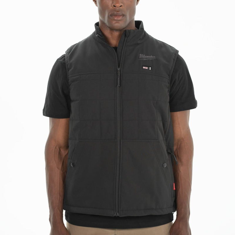 Milwaukee M12HPVBL2 - 0 12V Heated Puffer Vest - Black - 4932480076 - Milwaukee Tools UK - Trade Counter Direct