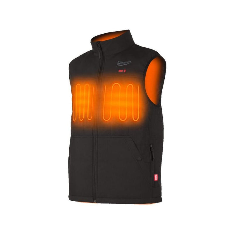 Milwaukee M12HPVBL2 - 0 12V Heated Puffer Vest - Black - 4932480076 - Milwaukee Tools UK - Trade Counter Direct
