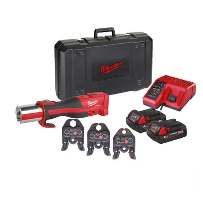 Milwaukee M18BLHPT - 202C FORCE LOGIC Brushless Press Tool Kit with TH - Profile Jaws, Charger & 2x 2.0AH Battery - M18BLHPT-202C-THSET - Milwaukee Tools UK - Trade Counter Direct