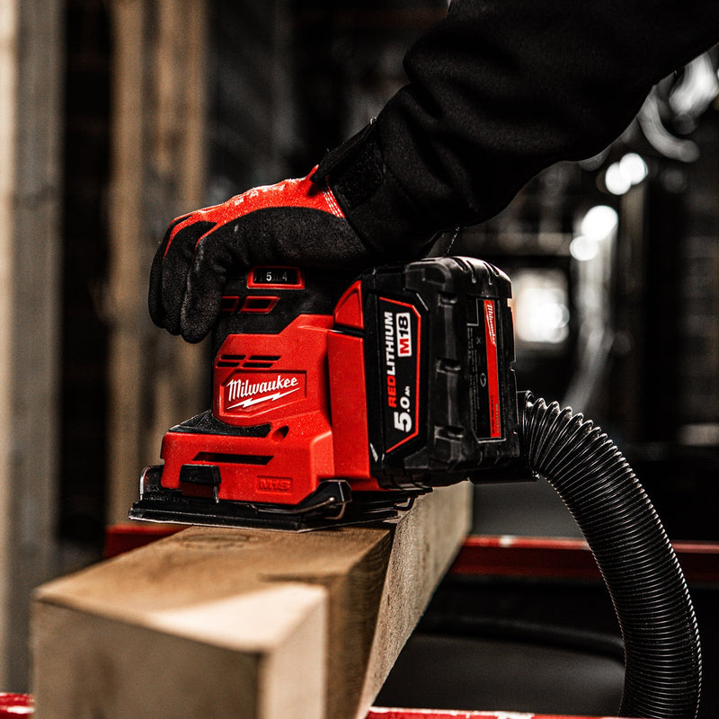 Milwaukee M18BQSS - 0 18V Cordless 1/4 Sheet Sander - Bare Unit - M18BQSS-0 - Milwaukee Tools UK - Trade Counter Direct