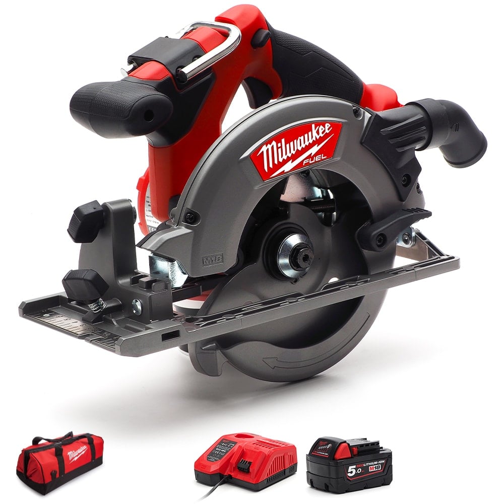 Milwaukee M18CCS55 - 501 FUEL 165mm Circular Saw 1 x 5.0Ah - M18CCS55 - 501 - M18CCS55-501 - Milwaukee Tools UK - Trade Counter Direct