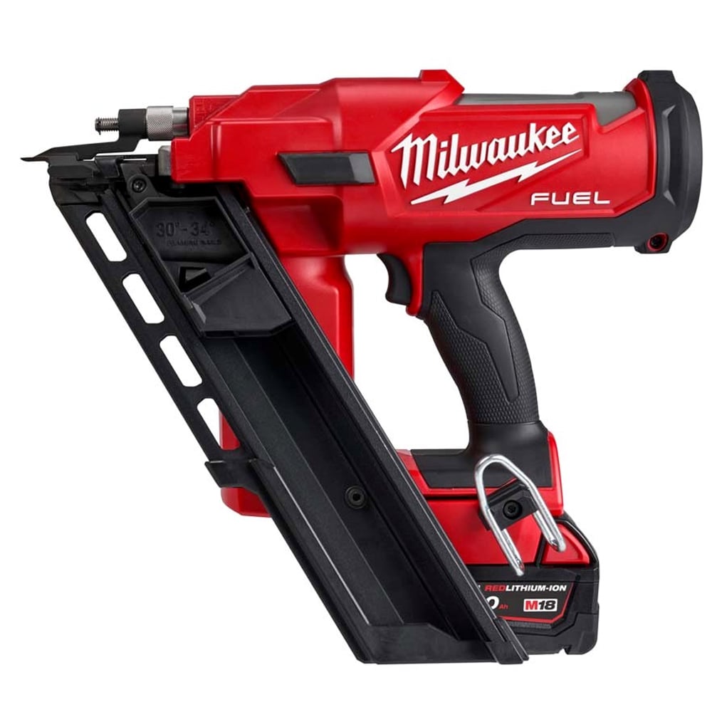 Milwaukee M18FFN - 502C 18v Fuel Framing Nailer With 2 x 5.0Ah Batteries and Charger - M18FFN-502C - Milwaukee Tools UK - Trade Counter Direct