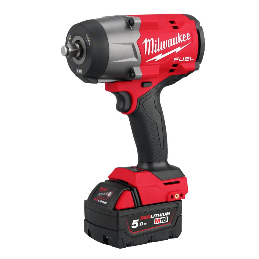Milwaukee M18FHIW2F12 - 502X Fuel High Torque Impact Wrench 1/2" with 2 x 5Ah, Charger & Case - M18FHIW2F12-502X - Milwaukee Tools UK - Trade Counter Direct