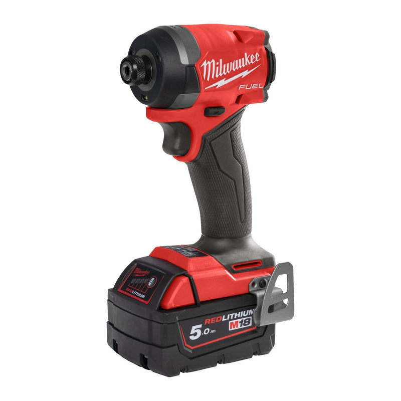 Milwaukee M18FID3 - 502X Fuel 1/4" Impact Driver - 2 x 5Ah Battery Charge and Case Kit - M18FID3-502X - Milwaukee Tools UK - Trade Counter Direct