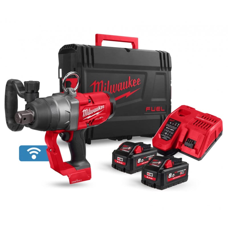 Milwaukee M18ONEFHIWF1 - 802X One Key Fuel High - Torque 1" Impact Wrench With Friction Ring - M18ONEFHIWF1 - 802X - M18ONEFHIWF1-802X - Milwaukee Tools UK - Trade Counter Direct
