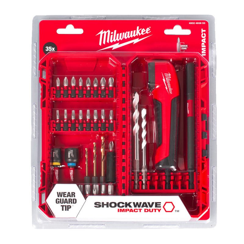 Milwaukee Shockwave Impact Screwdriver Bit Set - 35pc - 4932493653 - 4932493653 - Milwaukee Tools UK - Trade Counter Direct