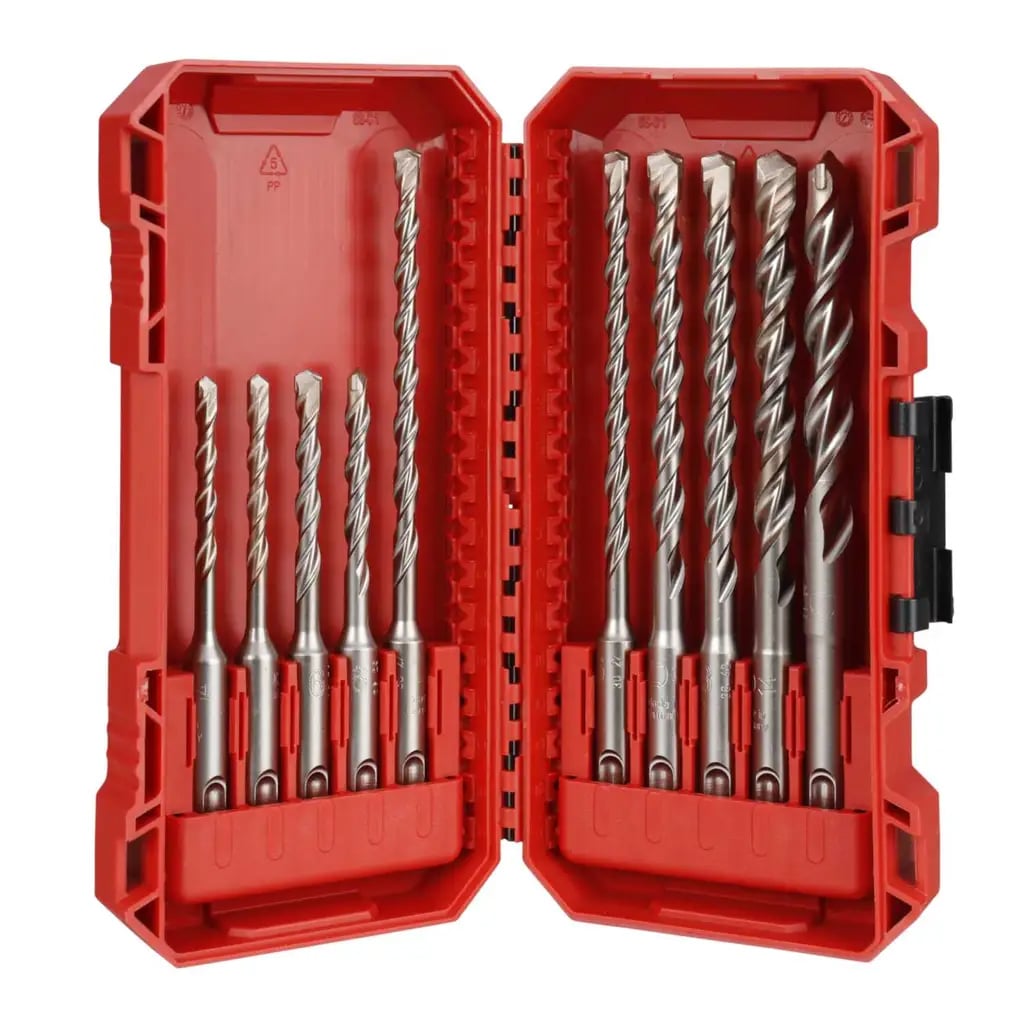 Milwaukee 4932492117 10pc SDS+ M2 Drill Bit Set