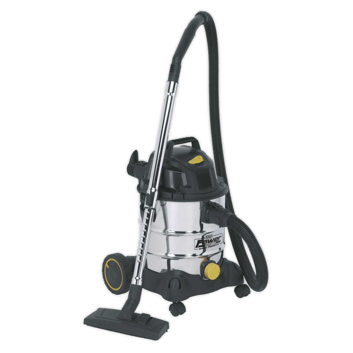 Sealey PC200SD110V Vacuum Cleaner Industrial Wet & Dry 20L 1250W/110V Stainless Drum