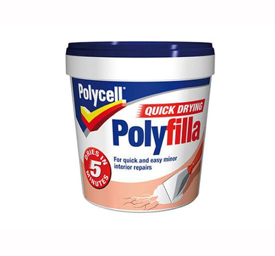 Polycell Multi Purpose Polyfilla Quick Drying - Tub 1kg - PLCQDP1KG - Polycell - Trade Counter Direct