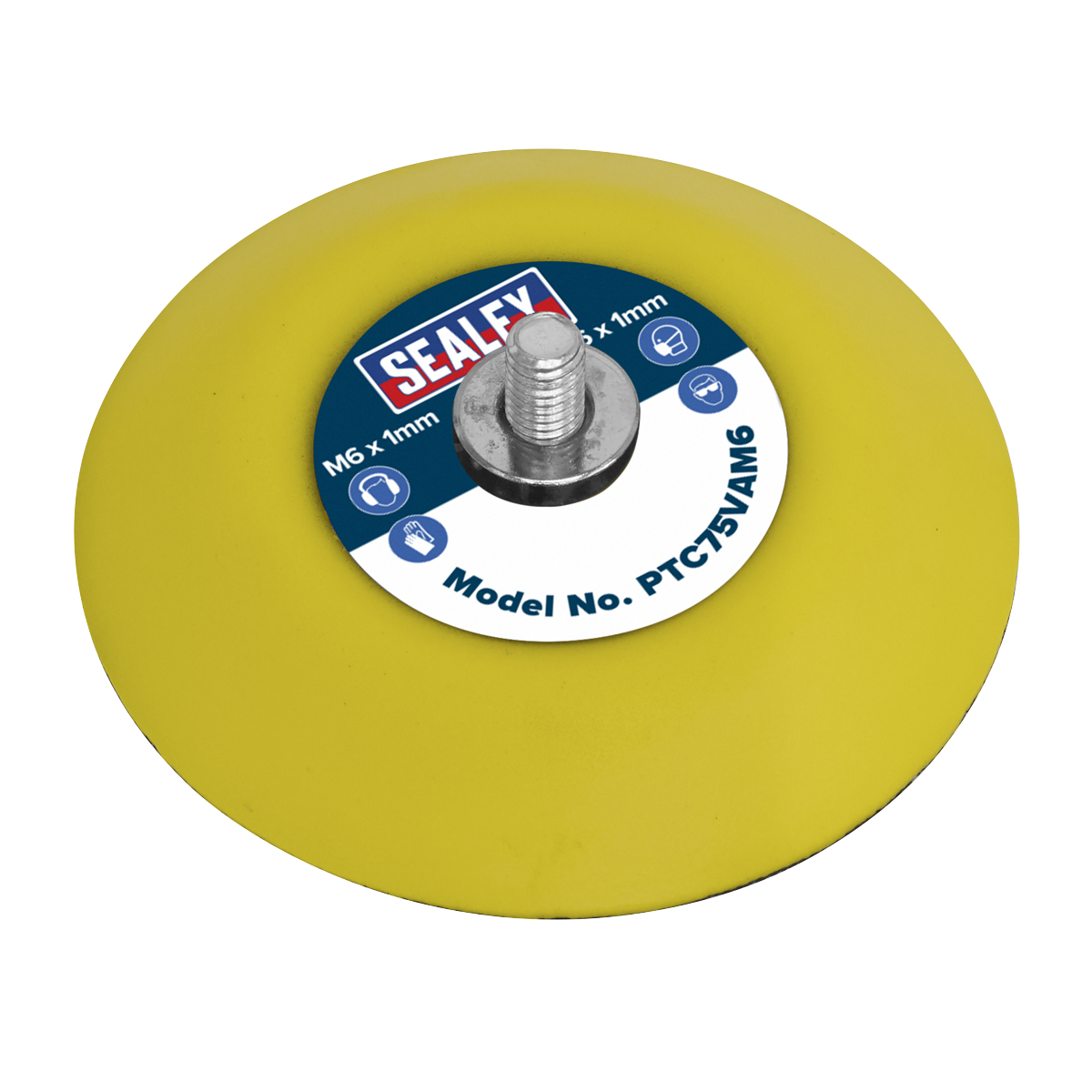 Sealey PTC75VAM6 Hook-and-Loop Backing Pad Ø71mm M6 x 1mm