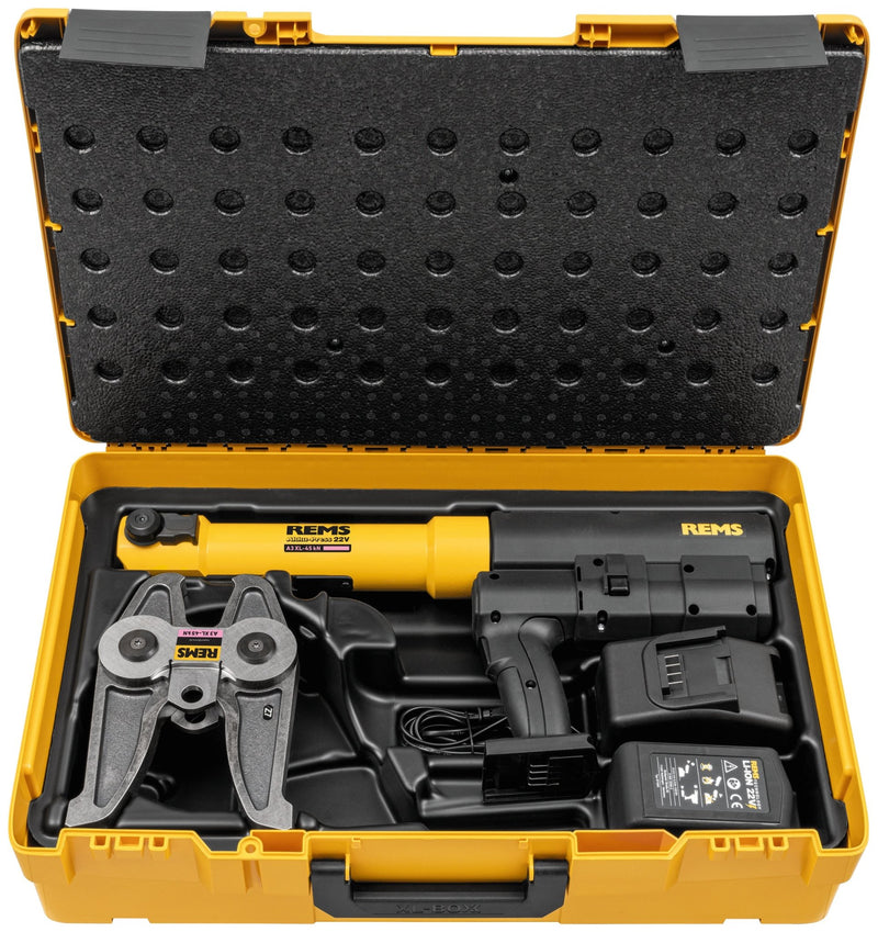 REMS Akku-PressXL 45kN 22V ACC Basic-Pack Z7 L-Boxx – 579014 - 579014R220G - REMS Tools - Trade Counter Direct