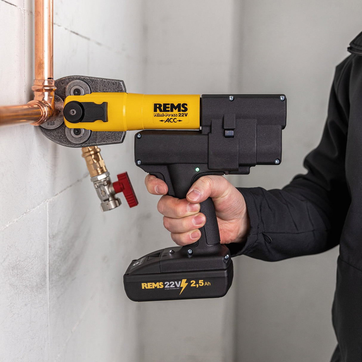 REMS Mini‑Press 22 V ACC Bare Unit With L - BOXX | 578005R22 - 578005R22 - REMS Tools - Trade Counter Direct