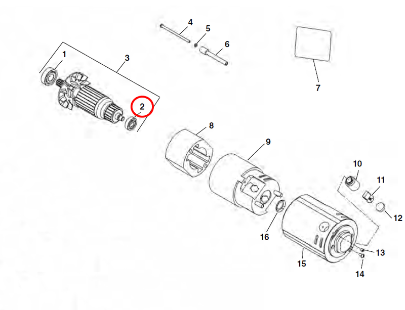 RIDGID 44760 – Amature Bearing - 44760 - 44760 - Ridgid Tools - Trade Counter Direct