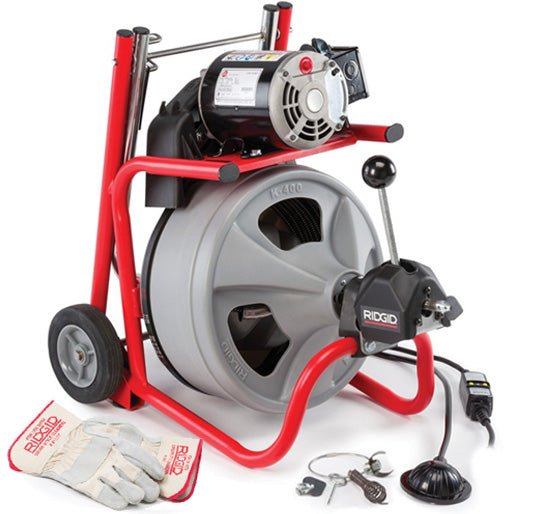 Ridgid K - 400 Drain Cleaning Machine upto 75mm - 28098 - K - 400 - 28098 - Ridgid Tools - Trade Counter Direct