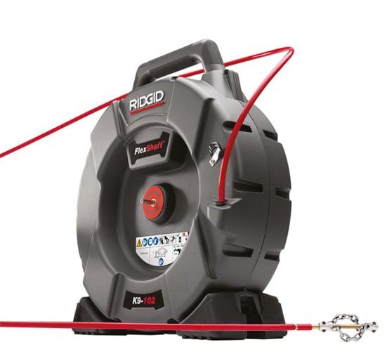 Ridgid K9 - 204 FlexShaft Drain Cleaning Machine - Chain Knocker - K9 - 204 FlexShaft - 64278 - Ridgid Tools - Trade Counter Direct