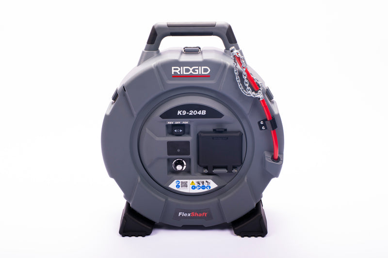 RIDGID K9-204B battery-powered FlexShaft drain cleaning machine