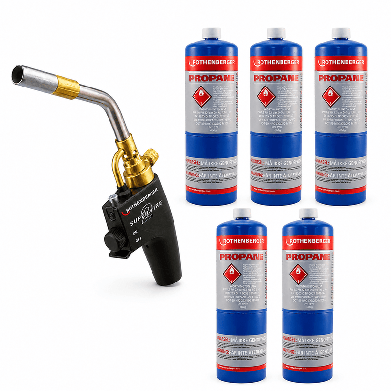 Rothenberger 35644X Superfire 2 Blow Torch with Mapp Gas or Propane Gas - 35644X-P5 - Rothenberger - Trade Counter Direct
