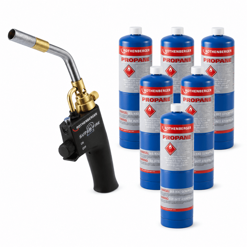 Rothenberger 35644X Superfire 2 Blow Torch with Mapp Gas or Propane Gas - 35644X-P6 - Rothenberger - Trade Counter Direct