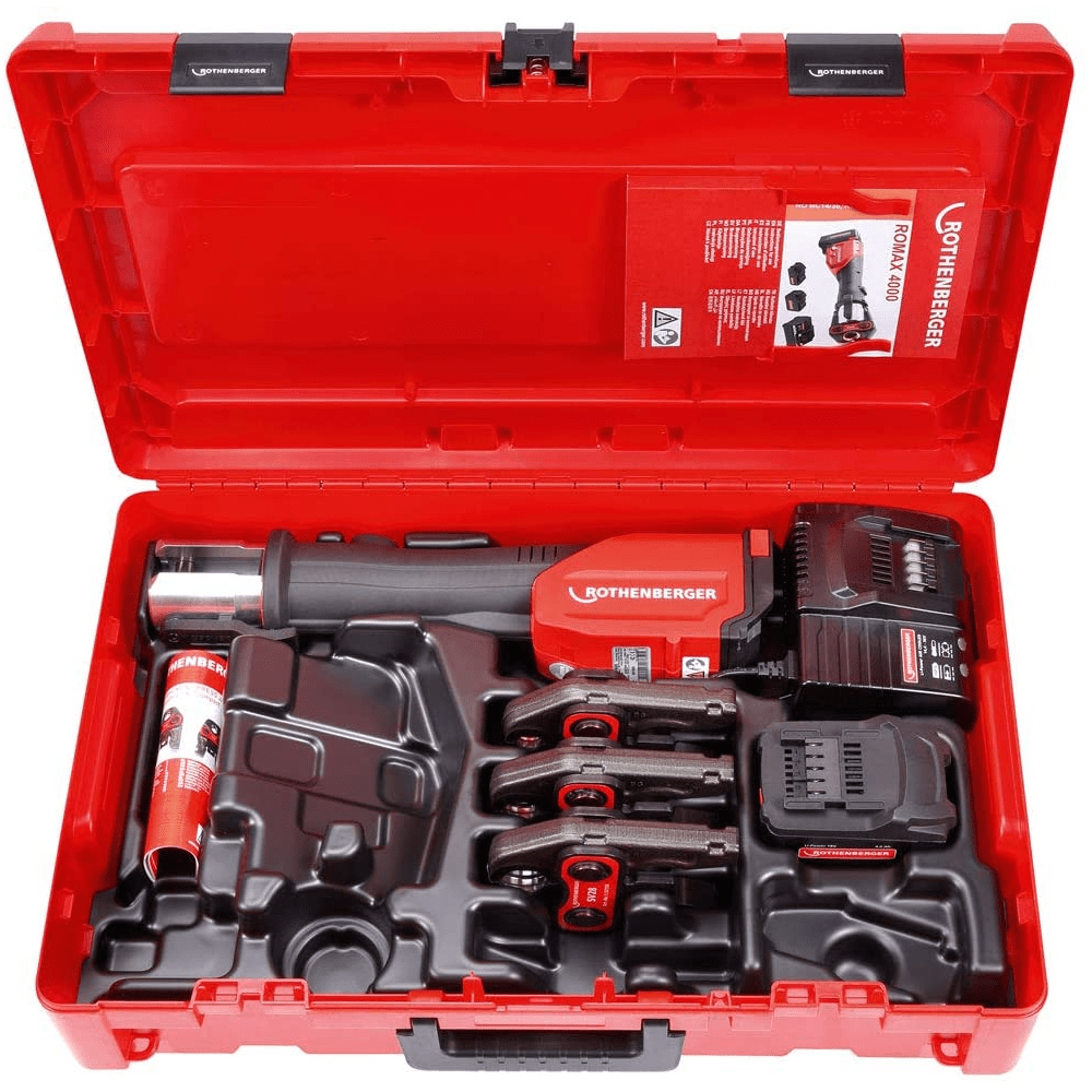 Rothenberger Romax 4000 Press Tool with M15 - 22 - 28mm Jaws - ROMAX4000-BUN1 - Rothenberger - Trade Counter Direct