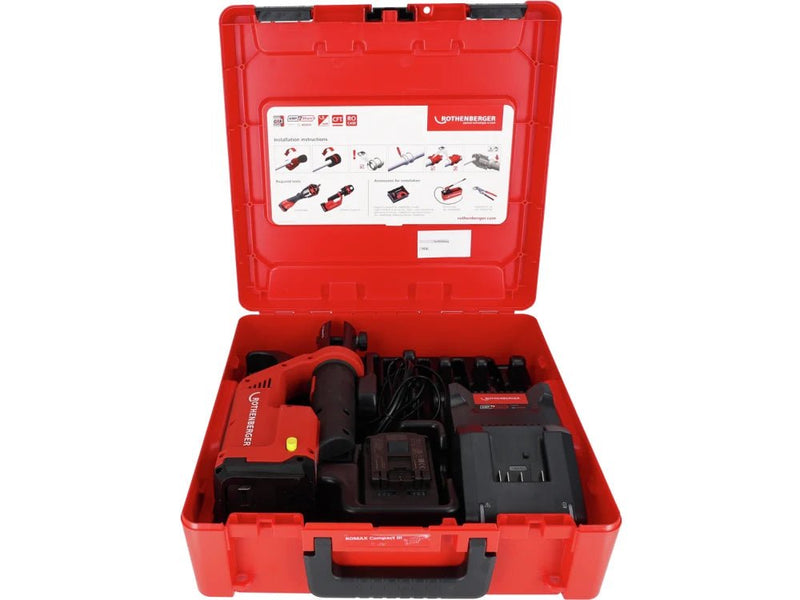 Rothenberger ROMAX Compact III AMPShare MaxiPro Press Tool Kit 1/4–1 1/8in – 1000004289 - ROTH-1000004289 - Rothenberger - Trade Counter Direct