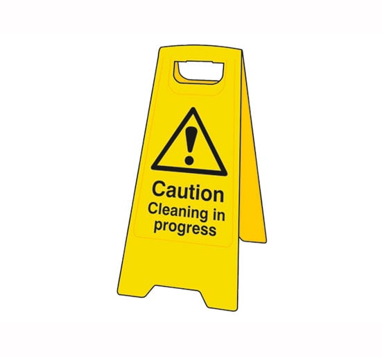 Scan Caution Cleaning In Progress Heavy-Duty A Board - Single Unit