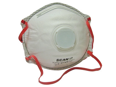 Scan Moulded Disposable Valved Masks (Pack of 10) - Pack of 10 - SCAPPEP3MVDB - Scan - Trade Counter Direct