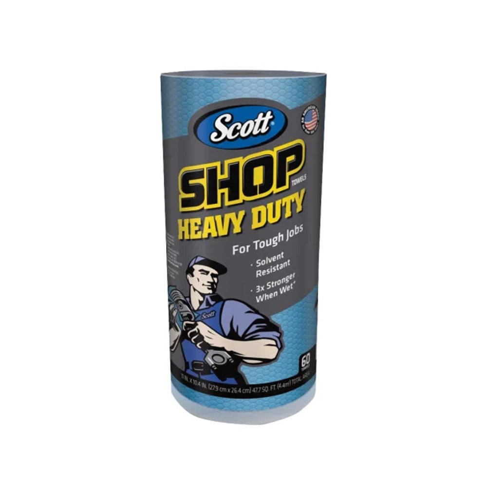 SCOTT Blue Heavy - Duty Shop Cloth Roll - KCL32992B - Scottool - Trade Counter Direct