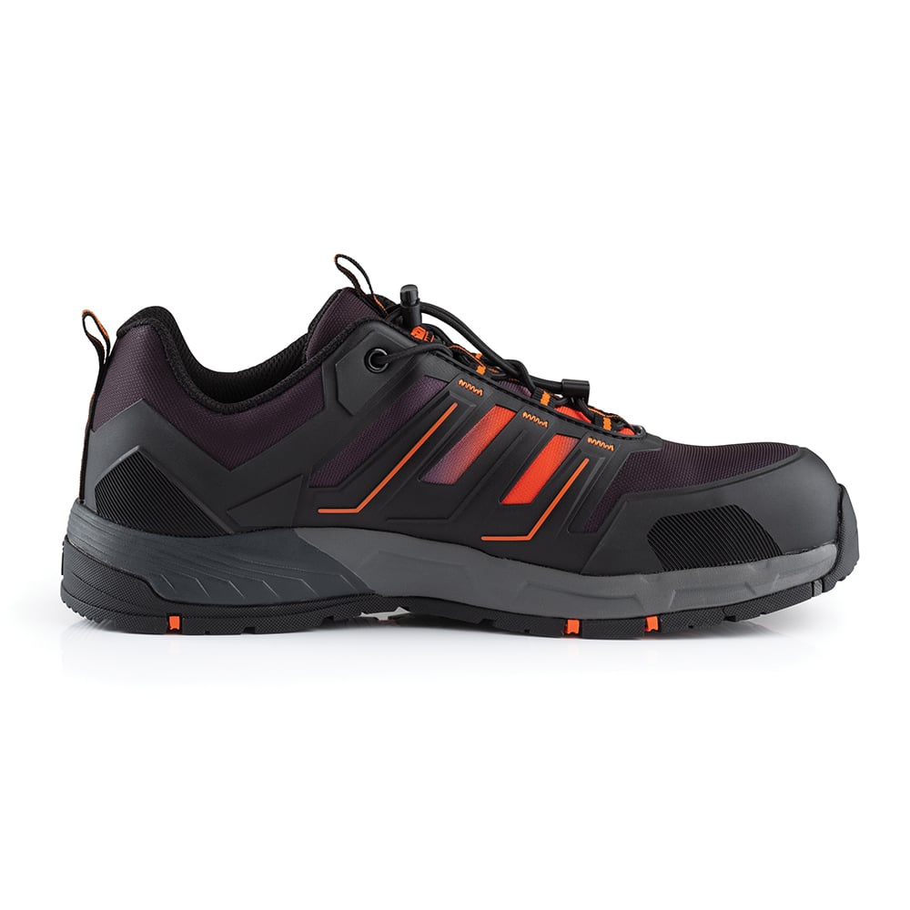 Scruffs Air Safety Trainer Black/Orange - Size 10 / 44 - T55528 - TST55528 - Scruffs - Trade Counter Direct