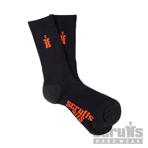 Scruffs Worker Socks Black 3pk - T53546 - Scruffs - Trade Counter Direct