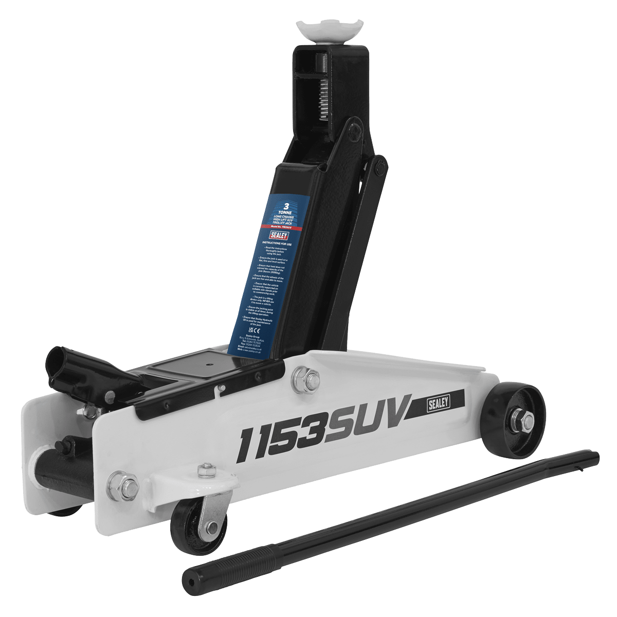 Sealey 1153SUV Long Chassis High Lift SUV Trolley Jack 3tonne - 1153SUV - Sealey Tools UK - Trade Counter Direct