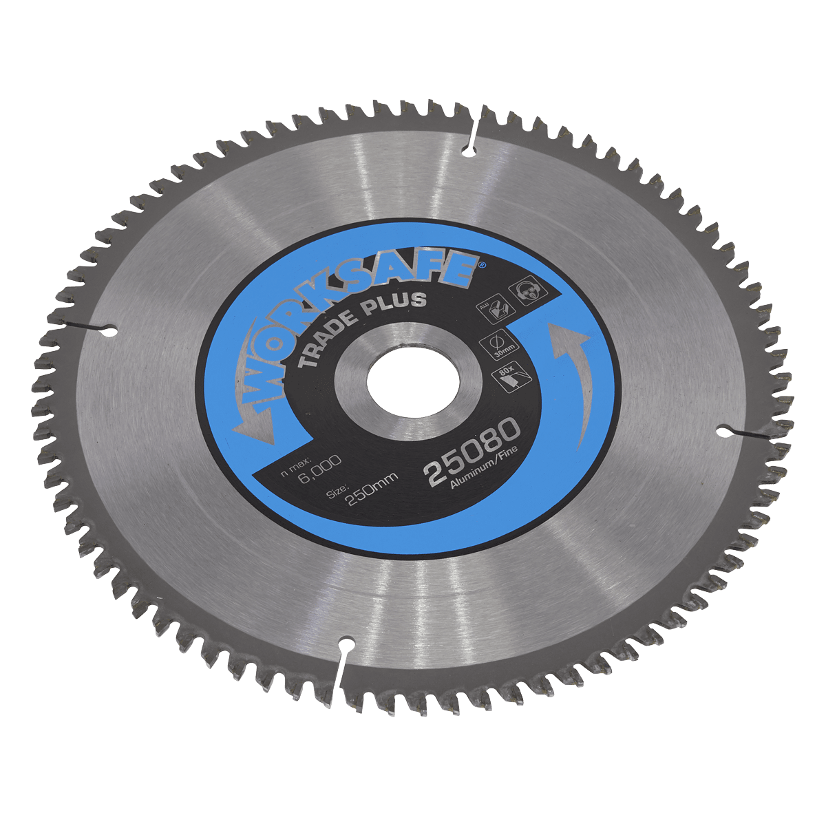 Sealey 25080/Ali Aluminium Cutting TCT Saw Blade Ø250 x 30mm - 80tpu - 25080/Ali - Sealey Tools UK - Trade Counter Direct