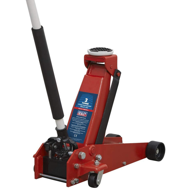 Sealey 3000CXD Trolley Jack 3tonne Standard Chassis - 3000CXD Trolley Jack - SLY-5483 - Sealey Tools UK - Trade Counter Direct