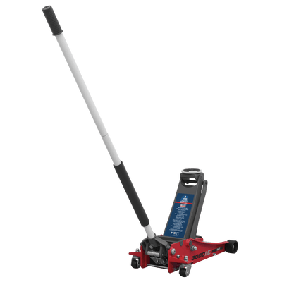 Sealey 3000LE Trolley Jack 3tonne Low Entry Rocket Lift Red - 3000LE - Sealey Tools UK - Trade Counter Direct