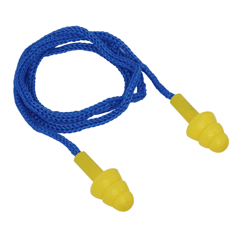 Sealey 402/50 Worksafe® Disposable Corded Ear Plugs - 50 Pairs - 402/50 - Sealey Tools UK - Trade Counter Direct