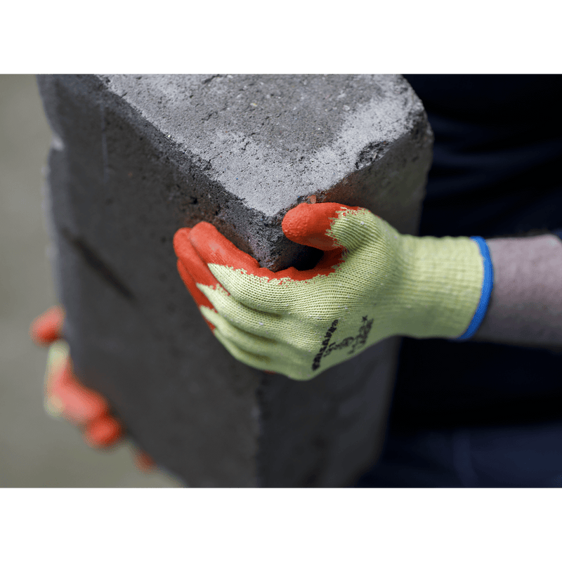 Sealey 9121L Worksafe® Super Grip Knitted Gloves with Latex Palm, Large - Pair - 9121L - Sealey Tools UK - Trade Counter Direct