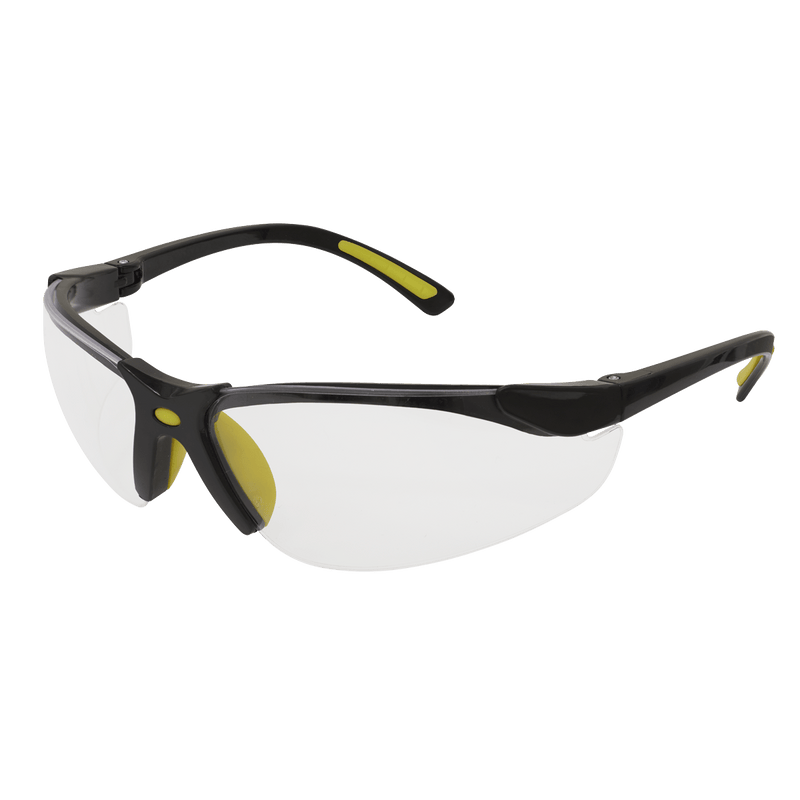Sealey 9213 Worksafe® Zante Style Clear Safety Glasses with Flexi Arms - 9213 - Sealey Tools UK - Trade Counter Direct