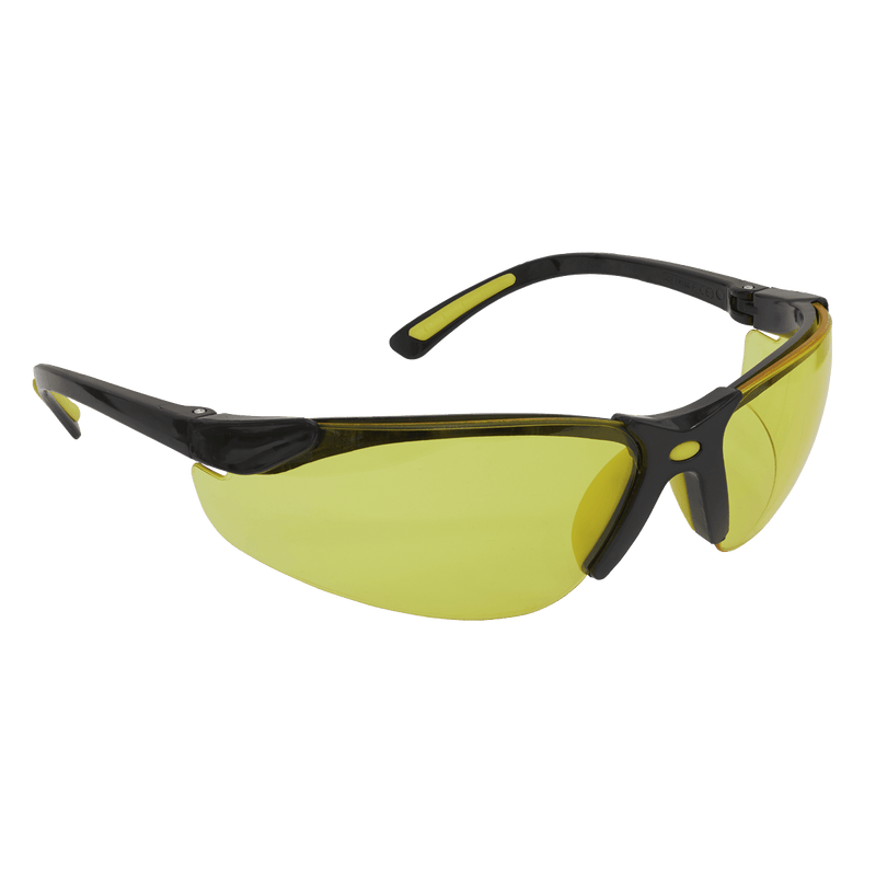Sealey 9215 Worksafe® Zante Style Amber Lens Safety Glasses with Flexi Arms - 9215 - Sealey Tools UK - Trade Counter Direct