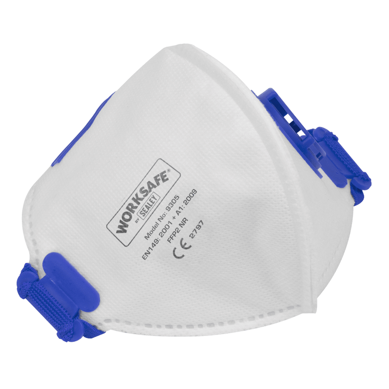 Sealey 9305/10 Valved Fold Flat Mask FFP2 - Pack of 10 - 9305/10 - Sealey Tools UK - Trade Counter Direct