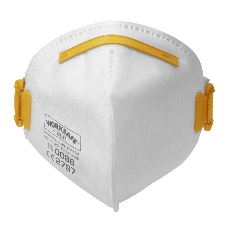 Sealey 9329/10 Worksafe® Fold Flat Mask FFP1 - Pack of 10 - 9329/10 - Sealey Tools UK - Trade Counter Direct