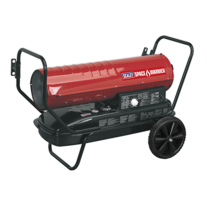 Sealey AB1008 Space Warmer® Paraffin/Kerosene/Diesel Heater 100,000Btu/hr with Wheels - AB1008 - Sealey Tools UK - Trade Counter Direct
