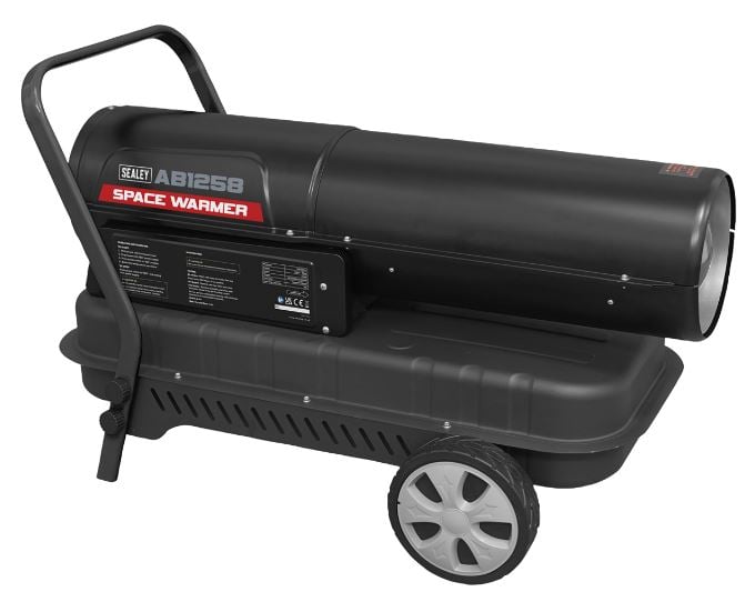 Sealey AB1258 Space Warmer® Kerosene/Diesel Heater with Wheels 135,000Btu/hr - AB1258 - Sealey Tools UK - Trade Counter Direct