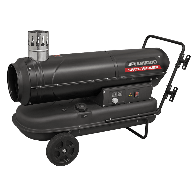 Sealey ABI1000 102,000Btu/hr Indirect Space Warmer® Kerosene/Diesel Heater with Wheels - ABI1000 - Sealey Tools UK - Trade Counter Direct